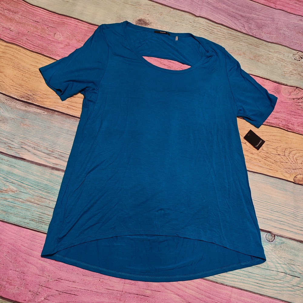 Tahari Vibrant Blue Short Sleeve Top
